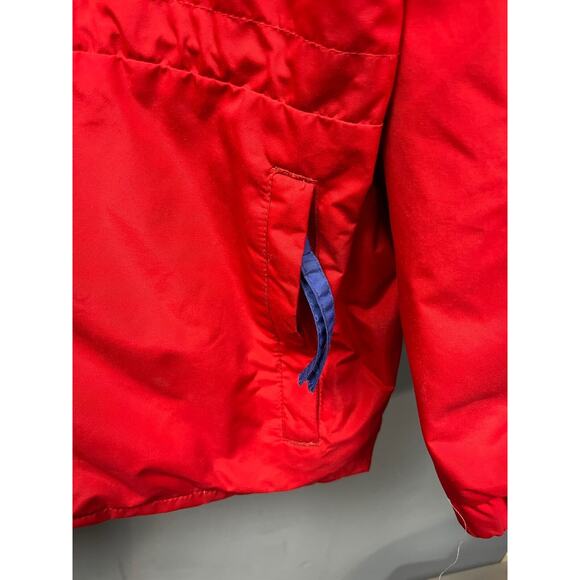 Columbia Ski Jacket Mens medium nylon Snowboard windbreaker hidden collar Red - Picture 8 of 11